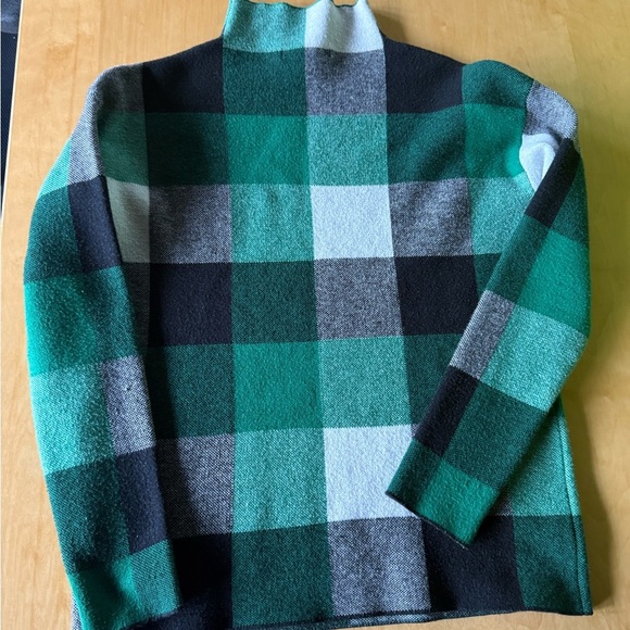 Tahari Mock Neck Plaid Sweater Size XS - Picture 2 of 7